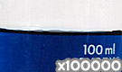 「化粧品用色素 黒色401号 ナフトールブルーブラック」の水溶希釈例（100000倍）