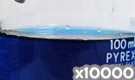「化粧品用色素 青色2号 インジゴカーミン」の水溶希釈例（10000倍）
