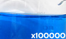 「食用青色2号 インジゴカーミン」の水溶希釈例（100000倍）