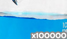 「化粧品用色素 緑色3号 ファストグリーンFCF」の水溶希釈例（100000倍）