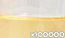 「ハイオレンジSPN （トウガラシ色素）」の水溶希釈例（100000倍）
