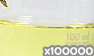 「化粧品用色素 黄色203号 キノリンイエローWS」の水溶希釈例（100000倍）