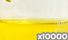 「化粧品用色素 黄色4号 タートラジン」の水溶希釈例（10000倍）