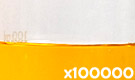 「食用黄色5号 サンセットイエローFCF」の水溶希釈例（100000倍）