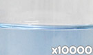 「ハイブルーAT （クチナシ青色素）」の水溶希釈例（10000倍）
