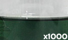 「ハイグリーンB （緑色着色料製剤）」の水溶希釈例（1000倍）