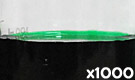 「食用色素製剤 メロングリーンT色」の水溶希釈例（1000倍）