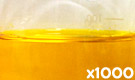 「食用黄色4号 タートラジン」の水溶希釈例（1000倍）