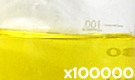 「食用黄色4号 タートラジン」の水溶希釈例（100000倍）